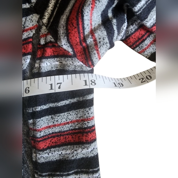 Oxygen Biker Harley Davidson Style Long Sleeve Grunge Punk Y2K Striped Shirt M - Picture 4 of 4